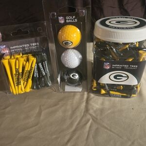 Green Bay Packers Golf Ball and Tee Set